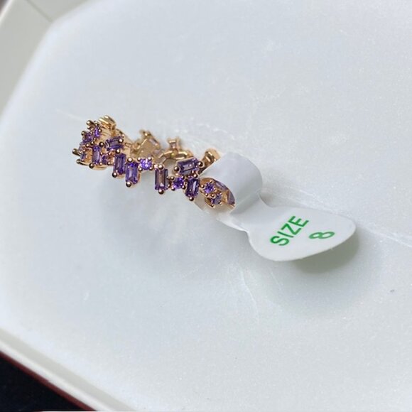 Purple Topaz CZ Infinity Band RBP5912 Now's The Time Size 8 - Picture 3 of 5